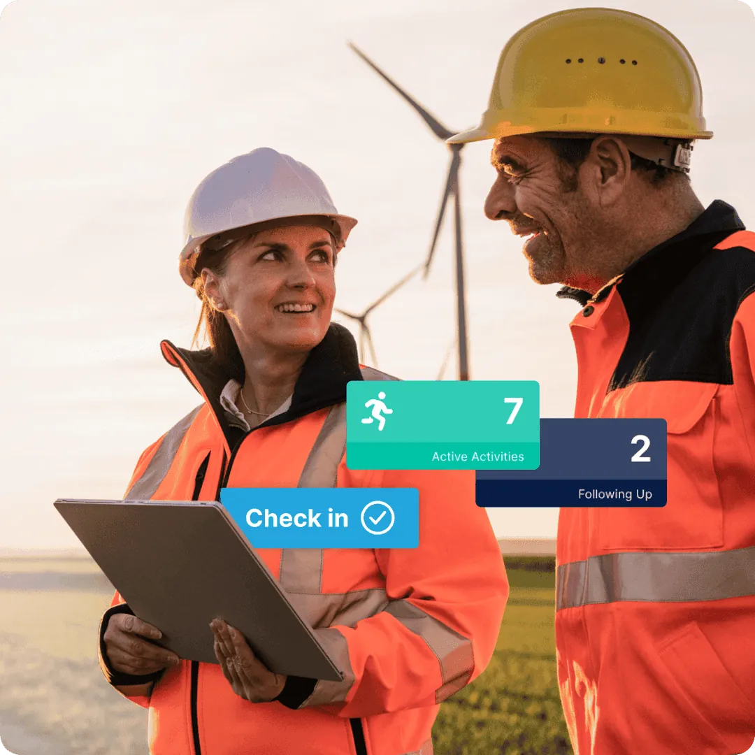 Supervisors collaborating to coordinate their team of lone workers.