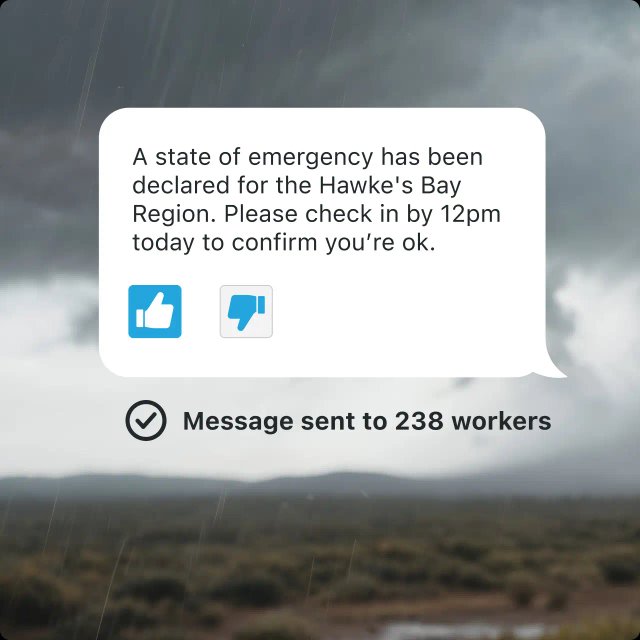 GetHomeSafe emergency mass message and roll call sent via satellite to remote workers
