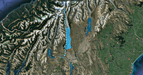 GetHomeSafe Personal app map tracking the Hooker Valley Track walking route