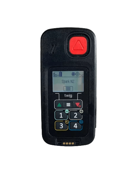 Twig One rugged lone worker safety device with SOS button, front view