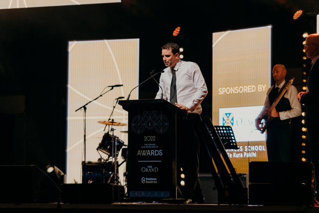 GetHomeSafe staff attending the Grand Business South Awards gala dinner in Dunedin