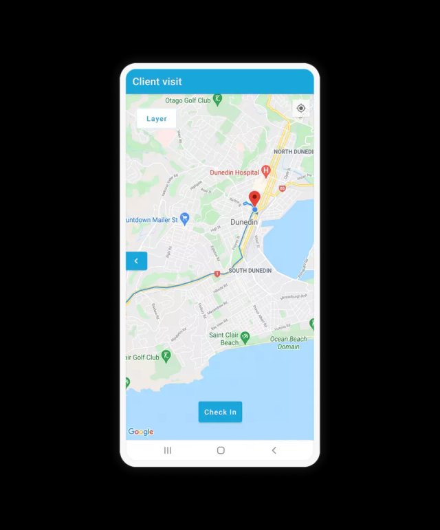 GetHomeSafe Android app showing live GPS activity tracking on a map