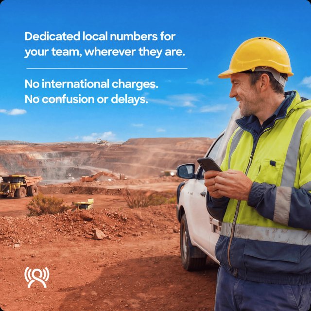 Dedicated local SMS numbers for AU, US, UK, and CA