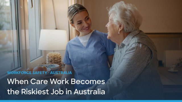 Image of community nurse and patient with text overlay